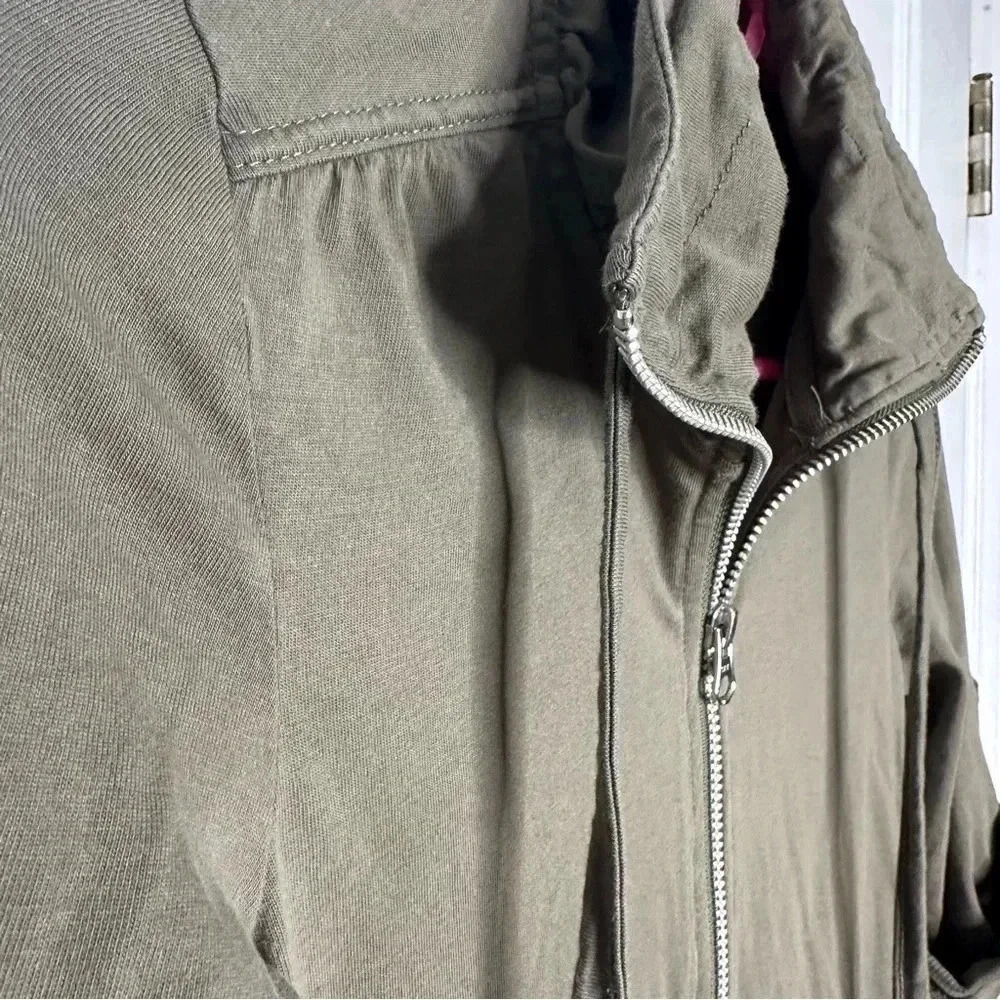 Smart Set Sweatshirt Zippered Green Size Extra Small - Picture 14 of 16